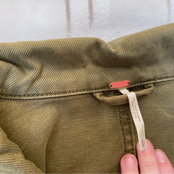 Free People Green Jean Jacket - Picture 5 of 6